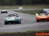 PremiÃ¤rtÃ¤vling fÃ¶r Swedish Racing League i Anderstorp. VÃ¤xlande vÃ¤der med regnskurar.